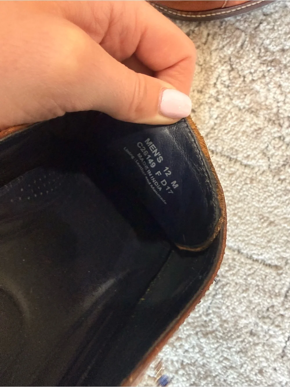 Cole Haan Men’s Brown Leather Oxfords with Black Soles